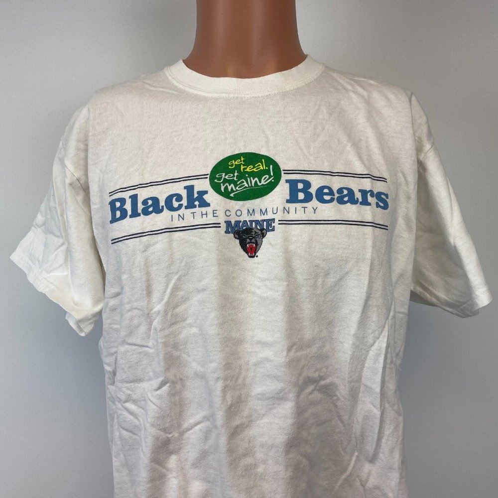 Maine Black Bears In The Community Double Sided T Shirt College Size L